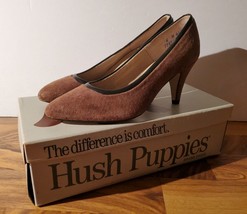 Vintage Hush Puppies Heels by Wolverine - Suede Shoes Brown Size 6 M READ!! - £19.40 GBP