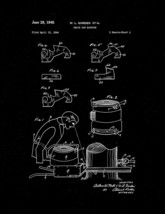 Chain Saw Machine Patent Print - Black Matte - £6.25 GBP+