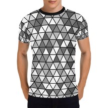 Monochrome Triangles Men&#39;s All Over Print T-shirt (USA Size) - $27.00