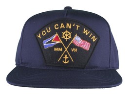 Motivation You Cant Win Naval Navy Blue Snapback Baseball Hat Cap NWT - £15.03 GBP