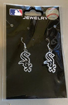 Chicago White Sox Dangle Earrings (Chrome) Licensed MLB Baseball Jewelry - $12.20