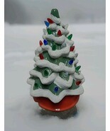 Ceramic 12&quot; Christmas Tree  w/ Battery Operated Light Bulbs Tested and W... - $21.37