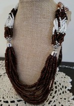 MULTIPLE Strands of Semi-Precious Beaded Necklace ~ 40&quot; Long ~ Multi Colored~13 - £17.93 GBP