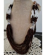 MULTIPLE Strands of Semi-Precious Beaded Necklace ~ 40&quot; Long ~ Multi Col... - £17.55 GBP