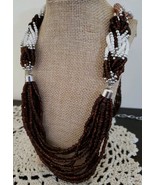 MULTIPLE Strands of Semi-Precious Beaded Necklace ~ 40&quot; Long ~ Multi Col... - $22.44