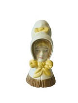 Royal Worcester figurine Young Girl 1976 England fine china bust bonnet amish - £23.22 GBP