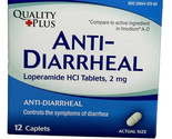 Quality Plus 12 Caplets Anti-Diarrheal HCI Tablets USP, 2 mg. Anti-Diarr... - £4.54 GBP
