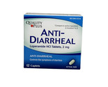 Quality Plus 12 Caplets Anti-Diarrheal HCI Tablets USP, 2 mg. Anti-Diarr... - $5.82