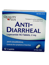 Quality Plus 12 Caplets Anti-Diarrheal HCI Tablets USP, 2 mg. Anti-Diarr... - $5.82
