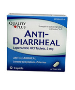 Quality Plus 12 Caplets Anti-Diarrheal HCI Tablets USP, 2 mg. Anti-Diarr... - £4.63 GBP