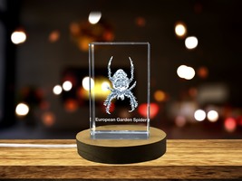 LED Base included | European Garden Spider Crystal Statue - Nature Sculp... - $484.45 MXN+