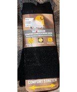 Carhartt ~ Mens 3-Pair Performance Crew Socks Polyester Blend Black ~ L - £18.41 GBP