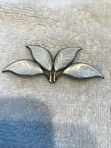 Vintage sterling silver brooch pin David Andersen Norway Enamel 4 leaf hand made - £99.01 GBP