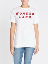 Zoe Karssen Boyfriend Fit Jersey Tee Shirt WONDER-LAND Cotton White / Red ( S ) - £57.21 GBP