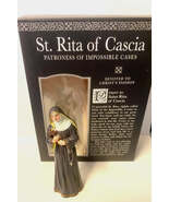 Saint Rita of Cascia  Small 3.75&quot;  Statue + Prayer Card &amp; Bio, New #RM-05 - $27.95