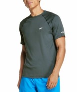 Speedo Men&#39;s Quick-Dry UPF 50+ Rash Guard Swim Shirt in Granite Grey-Small - $34.28 CAD