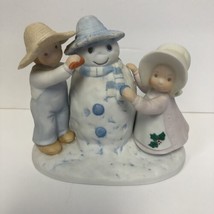 Circle of Friends Masterpiece Snow Play Homeco 1991 Porcelain Figurine Vintage - £11.17 GBP