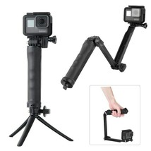 3 Way Selfie Stick Monopod Handle Grip Arm Tripod Mount For GoPro Hero 7 6 5 4 3 - £13.93 GBP