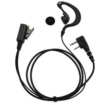 G-Shape Clip Ear Earpiece Headset With Ptt Button &amp; Mic Is Compatible Wi... - £23.49 GBP