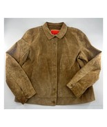Isaac Mizrahi Leather Jacket Womens Extra Large Beige Tan Boho Dresswear... - $262.54 MXN