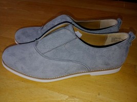 BASS &quot;DYLAN&quot; GRAY SUEDE LEATHER PULL-ON SHOES-10M-NWOB-COMFORT SHOE-NICE - £11.01 GBP