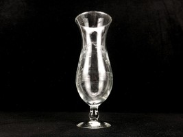 Vintage Hurricane Glass, Sickles Glass Cutters, Etched Floral w/Leaves S... - $19.55