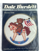 Dale Burdett Patriotic Teddy Bear Rocking Horse Cross Stitch Kit 613 Vin... - $12.82