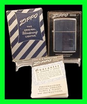 Vintage Late 1949 UNFIRED Zippo Lighter With Box &amp; Booklet - £966.20 GBP