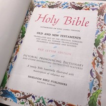 Vintage Bible Neuf &amp; Vieux Testaments Heirloom Rouge Lettre Master Référ... - $96.66