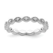 Silver Stackable Expressions Diamond Ring QSK333 - £219.67 GBP+