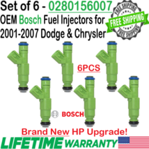 NEW Bosch x6 OEM HP Upgrade Fuel Injectors for 2001-2007 Dodge, Chrysler 3.3L V6 - £220.95 GBP