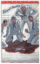 Target Practice Exhibit  Supply Co Military Patriotic Comic Postcard 1941 - £12.42 GBP