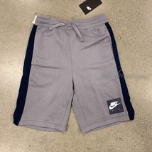 NWT Nike Boy&#39;s 903659-036 Sportswear Air Swoosh Athletic Shorts Grey Navy Size L - £19.48 GBP