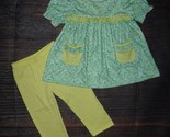 NEW Boutique Floral Ruffle Tunic &amp; Leggings Girls Outfit Set Size 2T - £11.85 GBP