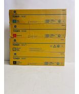 4 Genuine Konica Minolta BH C659,C759 CMYK Toners TN713 (Cyan Water Dama... - $235.00