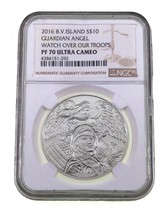 2017 Britannique Vierges Îles S $10 Guardian Ange NGC PF70 Ultra Camée Watch Sur - $78.01