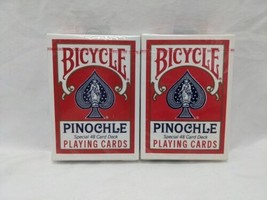Set Of (2) Bicycle Pinochle Playing Card Decks Sealed - £18.98 GBP
