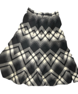 Vintage Highland Queen Wool Skirt A-Line Argyle-Inspired Geometric Pattern - $49.45