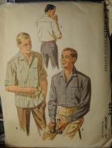 Vintage Men&#39;s Sewing Pattern Shirts 14-14.5&quot; neck 4416 (1957) cut - £5.58 GBP