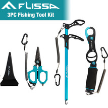 FLISSA 3PCS Fishing Tool Kit Fish Lip Gripper Scissors Hook Remover Fish... - £43.06 GBP
