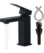 Shaco Matte Black Bathroom Faucet, Single Hole Bathroom Faucet, Black Va... - $64.94