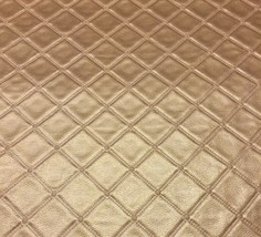 RICHLOOM FRAZIER COPPER QUILT DIAMOND METALLIC FAUX LEATHER MULTIUSE FAB... - £10.69 GBP