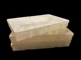 Plano 3700 Divided Tackle Box Storage Organization Clear Crafts Beads Ca... - $37.04