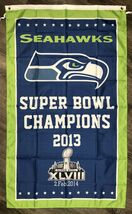 Seattle Seahawks Super Bowl Championship Flag Vertical 3x5 ft Sports Ban... - $18.99