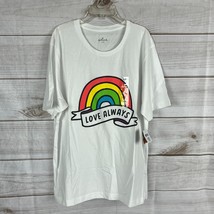 NWT Hallmark Adult Size Large Love Wins LGBT+ T-Shirt Rainbow - £14.17 GBP