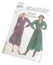 Simplicity Womens Western Long Dress Sewing Pattern 8221 Vintage Craft Pattern  - £9.40 GBP