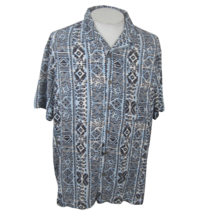 George Men Hawaiian camp shirt pit to pit 26.5 XL  aloha luau tropical tribal - £17.33 GBP