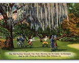 Old Dueling Ground City Park New Orleans Louisiana LA UNP Linen Postcard Y6 - £3.07 GBP