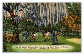 Old Dueling Ground City Park New Orleans Louisiana LA UNP Linen Postcard Y6 - £3.07 GBP