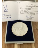 German Porcelain Medal Meissen Thaler 225th Die Anniversary Of Friedrich... - £14.58 GBP